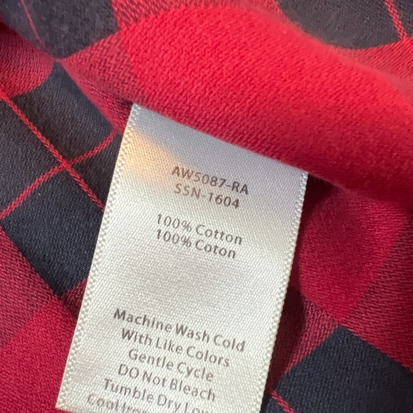ATM Anthony Thomas Melillo Plaid Flannel Long Sleeve Shirt In Red Black XSmall - Picture 7 of 9